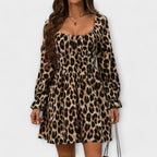 Vestido con estampado de leopardo encantador