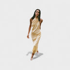 Gala™ | Vestido Halter Satinado