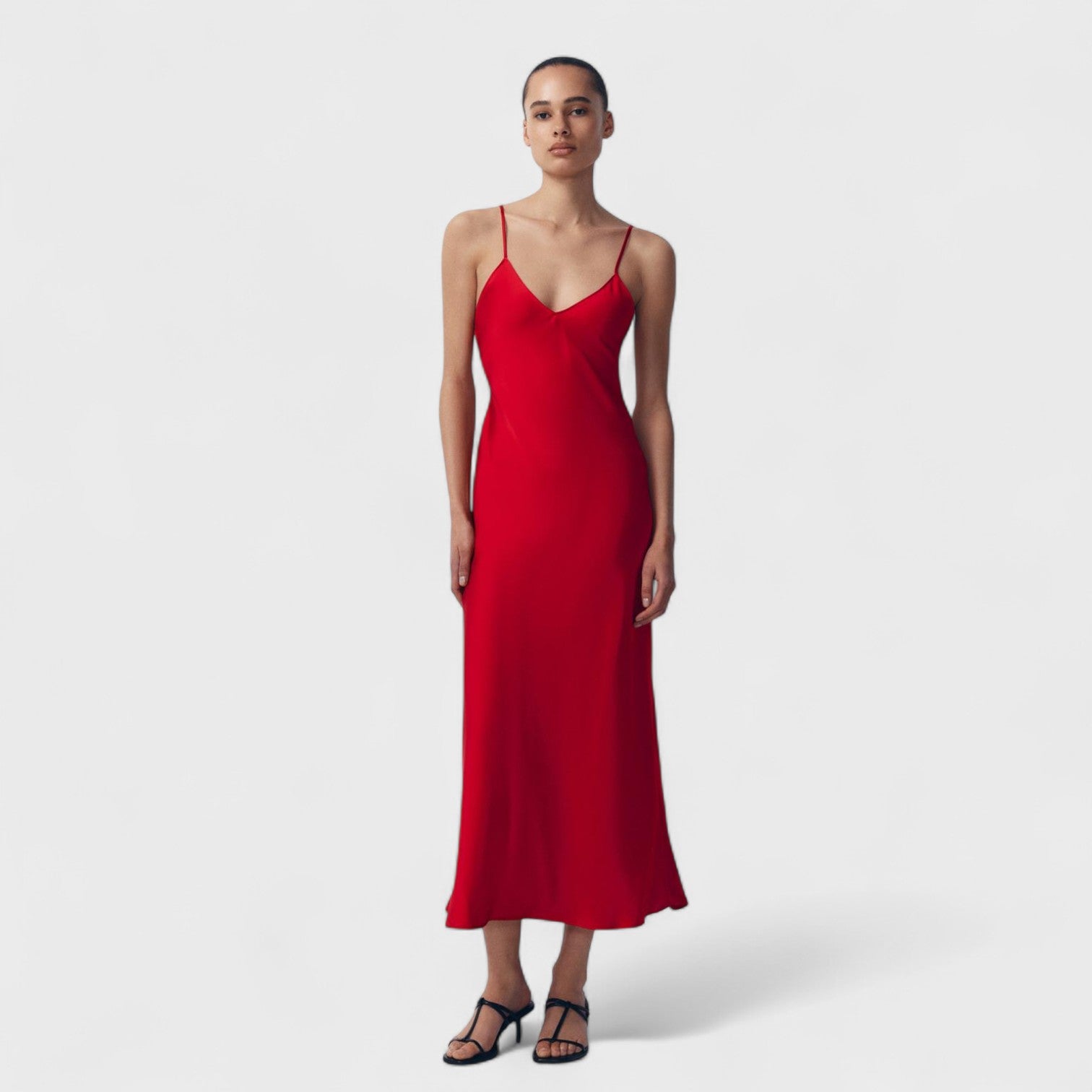 Vestido carmesí™ | Corte minimalista y elegante