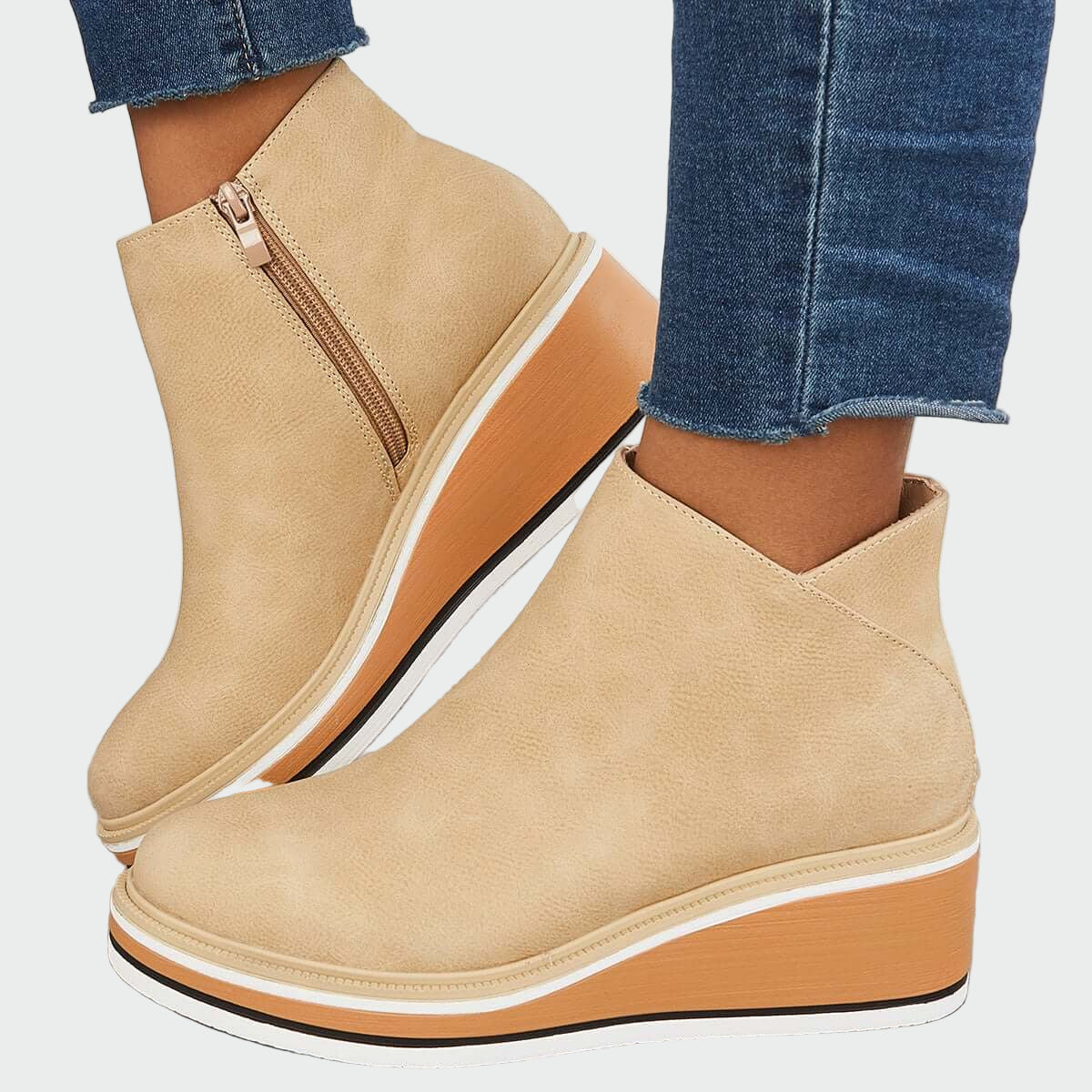 Botines de cuero ortopédicos