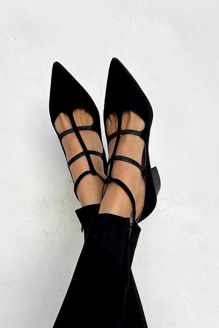 Giada™ | Zapato de tacón puntiagudo con tiras cruzadas