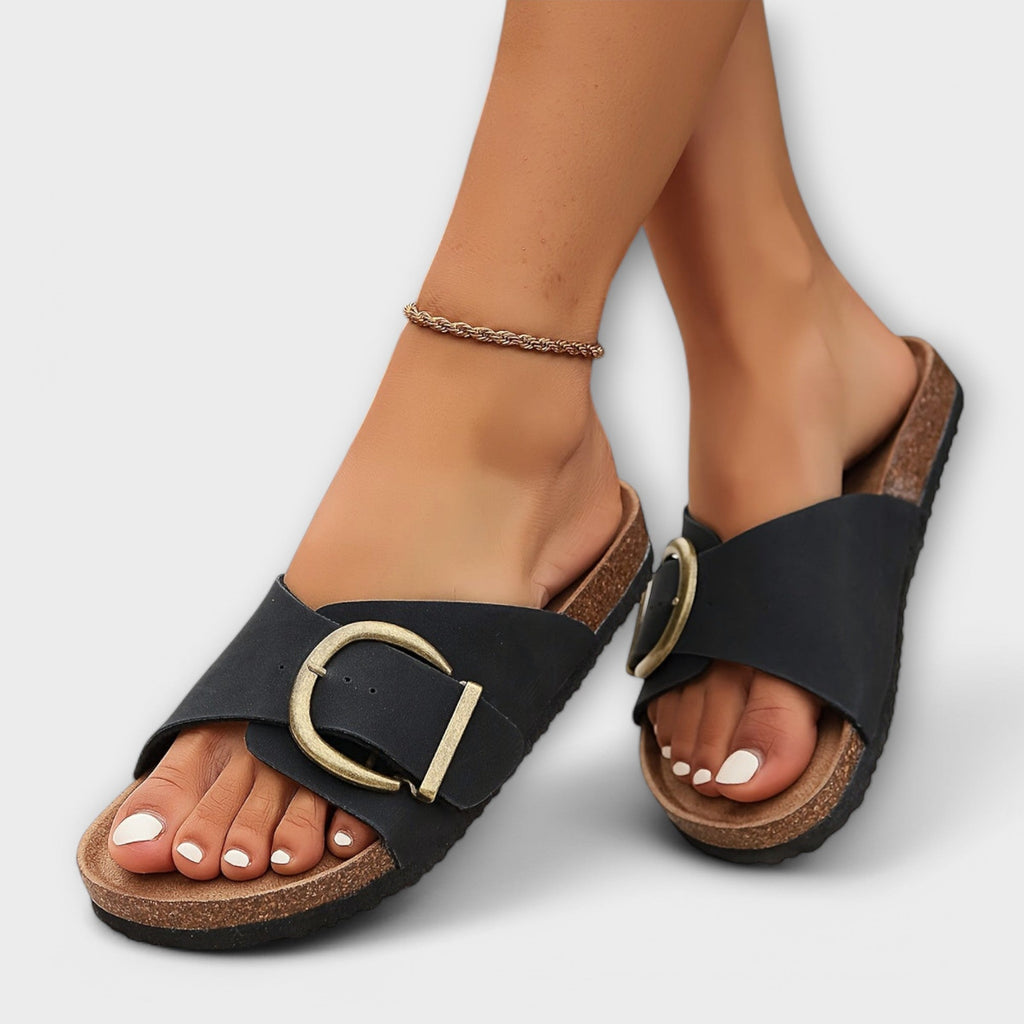 Margie™ | Sandalias de corcho para mujer con diseño de hebilla
