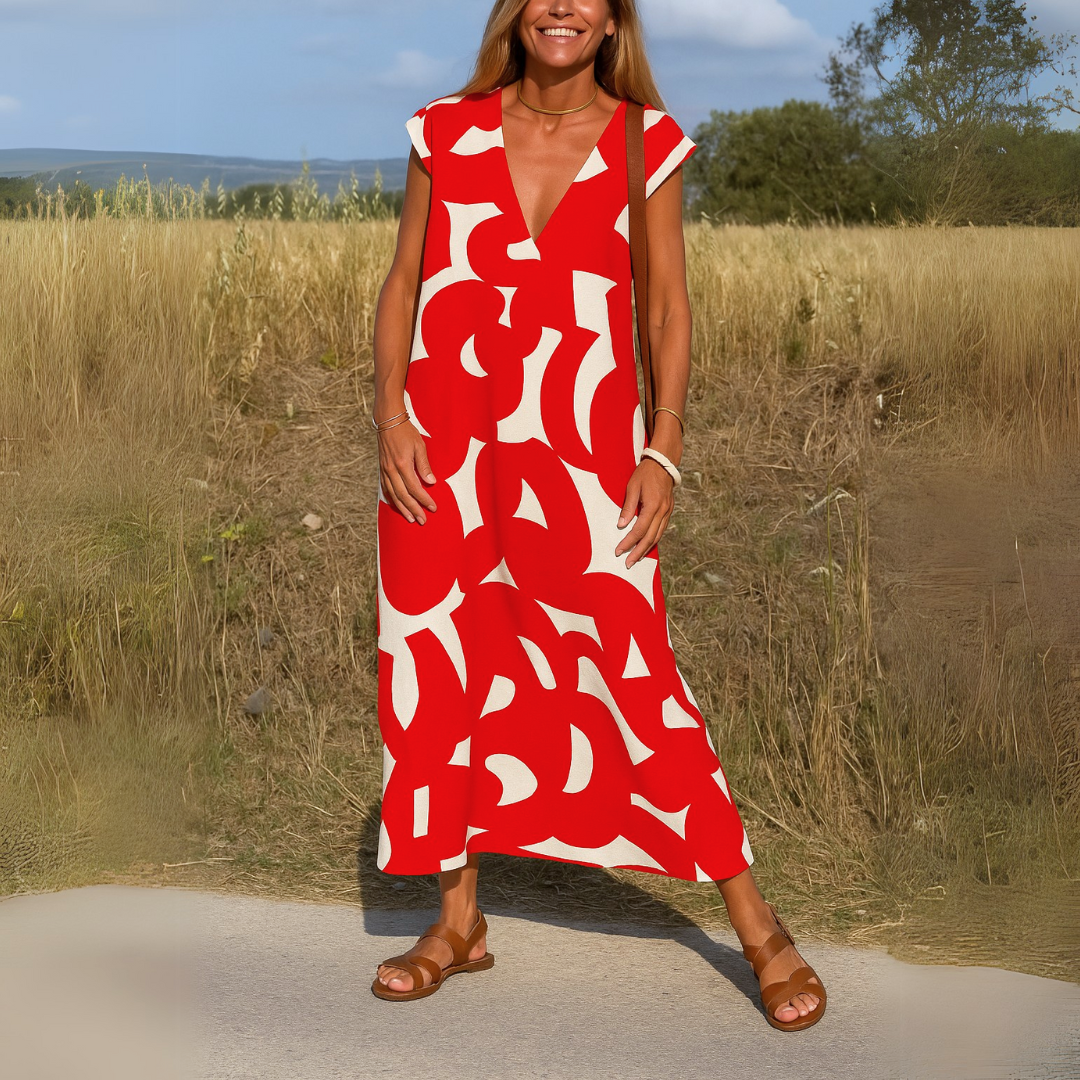 Magda™ | Vestido fluido con escote en V