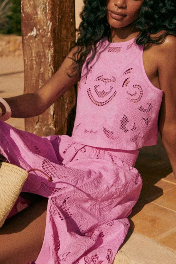 Moise™ | Conjunto Rosa de Encaje