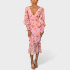 Valeria™ | Vestido Midi en Chiffon Floral