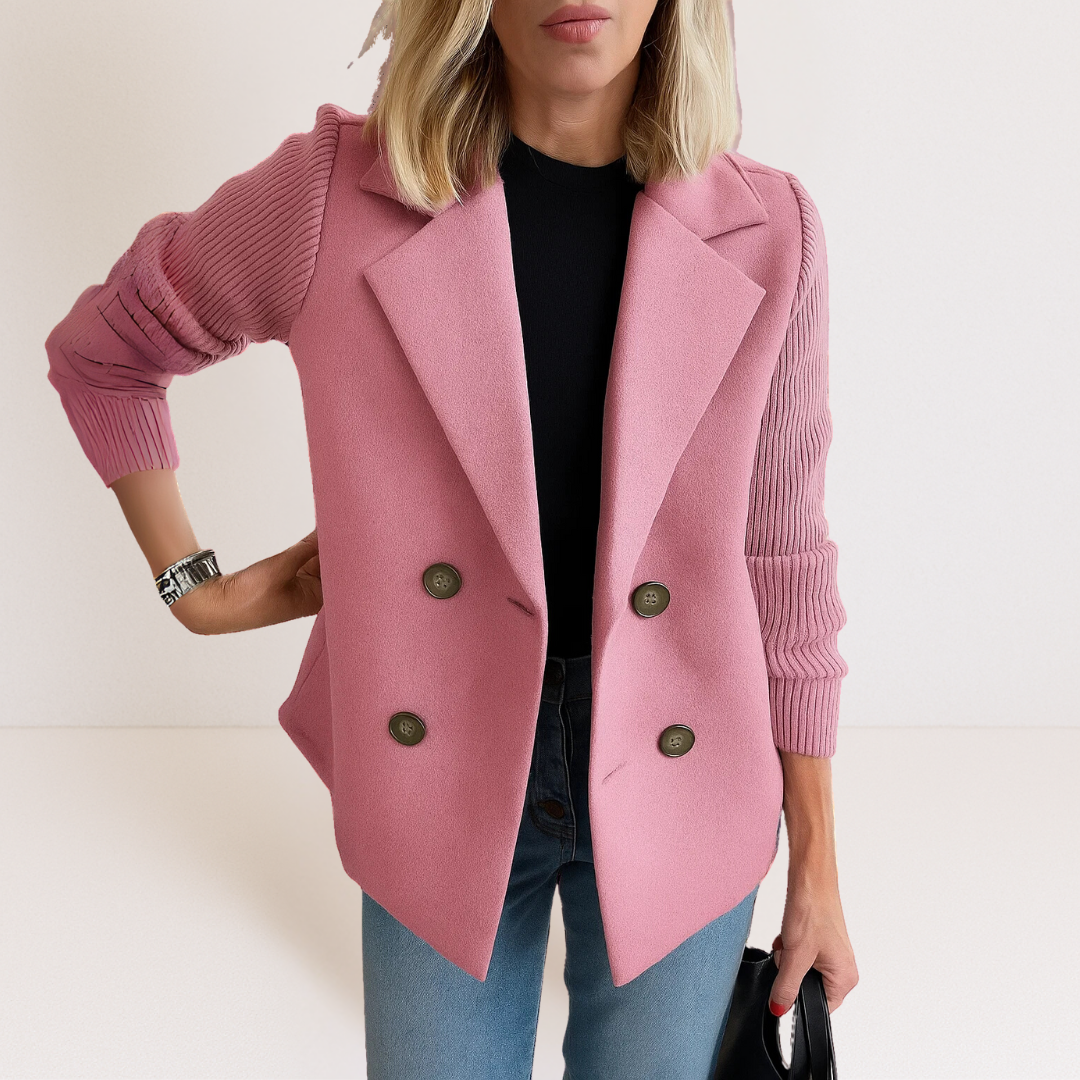 Marta™ | Abrigo Elegante con Mangas de Punto