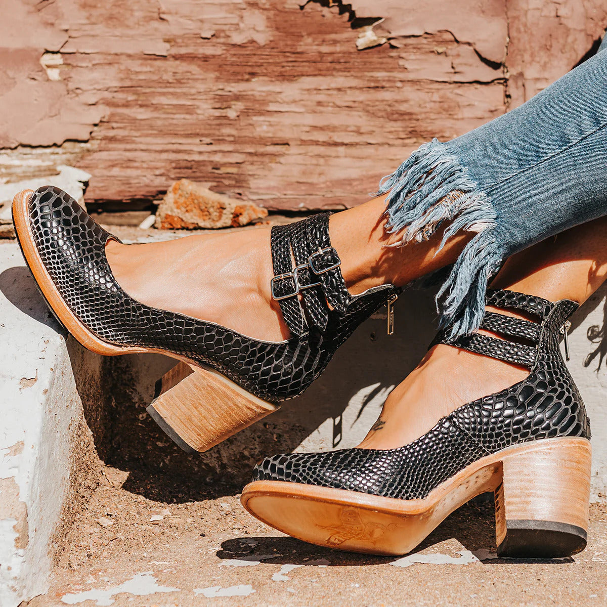 Ginevra™ | Zapatos de tacón alto con tiras múltiples y suela gruesa
