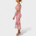 Valeria™ | Vestido Midi en Chiffon Floral