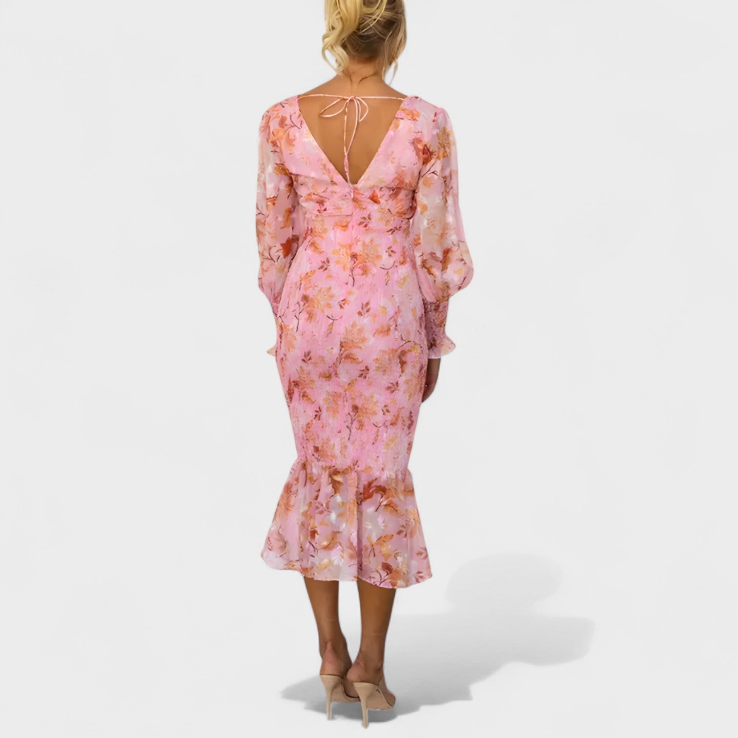 Valeria™ | Vestido Midi en Chiffon Floral