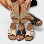 Margie™ | Sandalias de corcho para mujer con diseño de hebilla