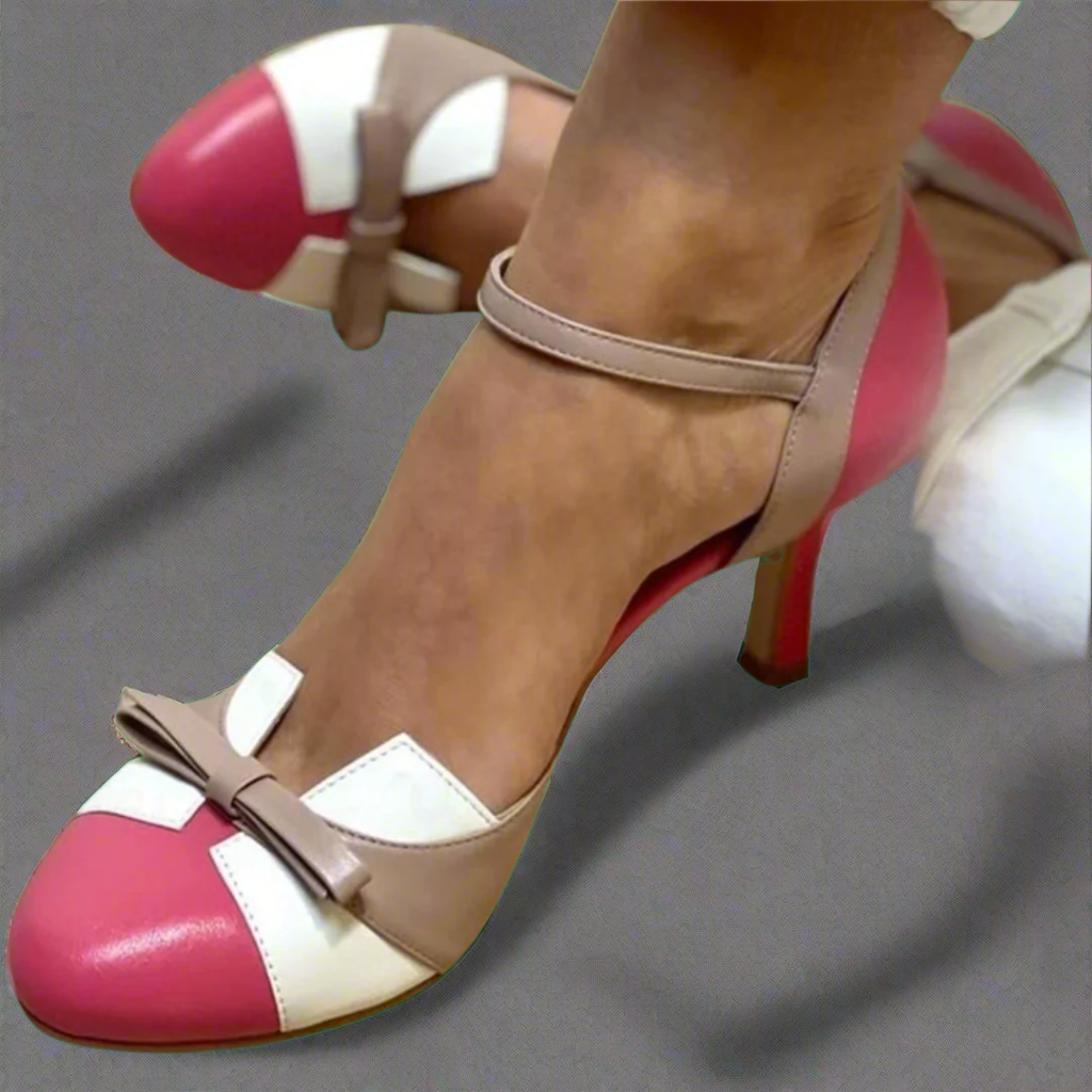 Bellarosa™ | Sandalias coloridas con nudo y tiras, con puntera redonda