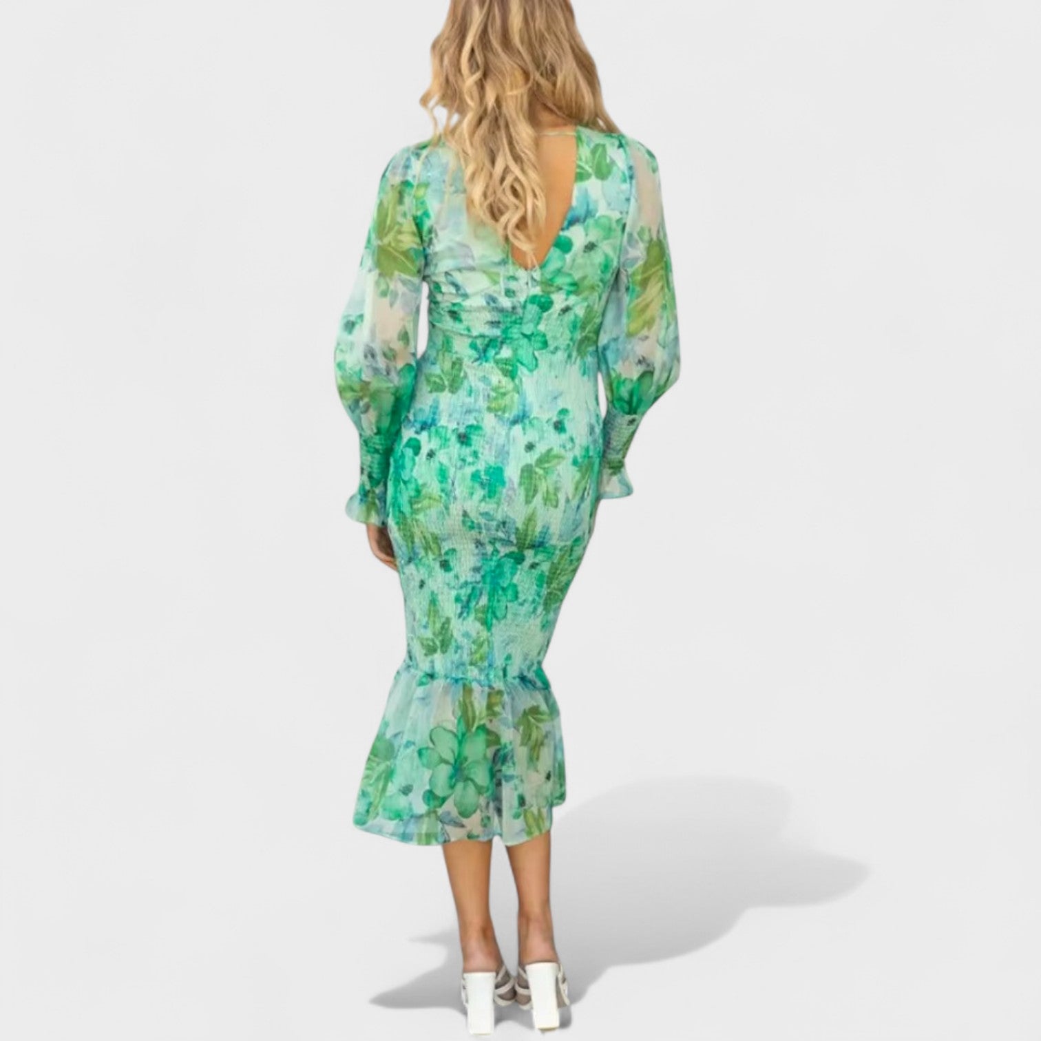 Valeria™ | Vestido Midi en Chiffon Floral