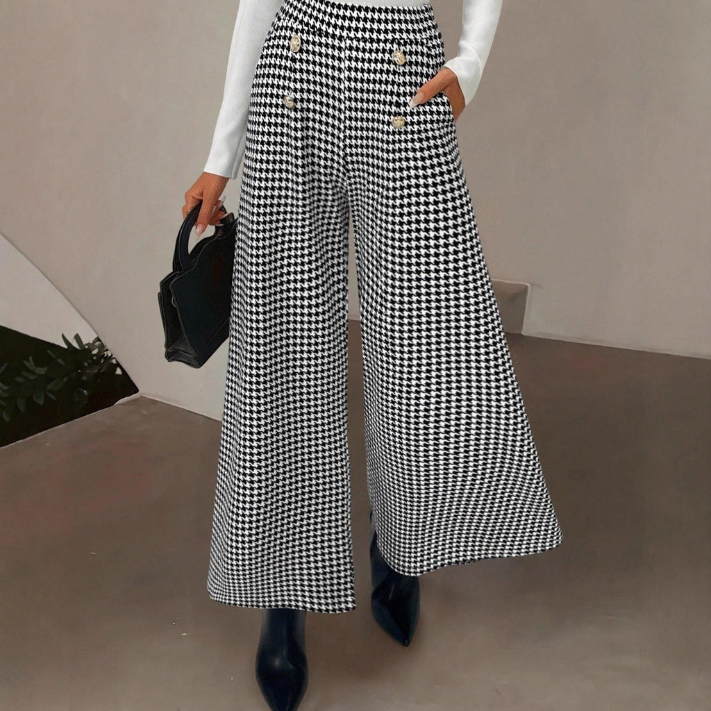 Houndstooth™ | Pantalones de Pata de Gallo Elegantes