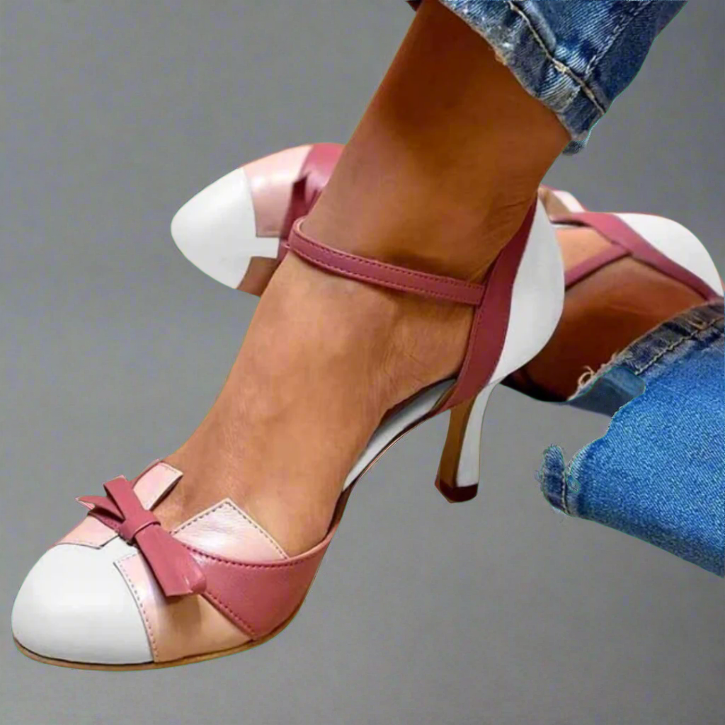 Bellarosa™ | Sandalias coloridas con nudo y tiras, con puntera redonda