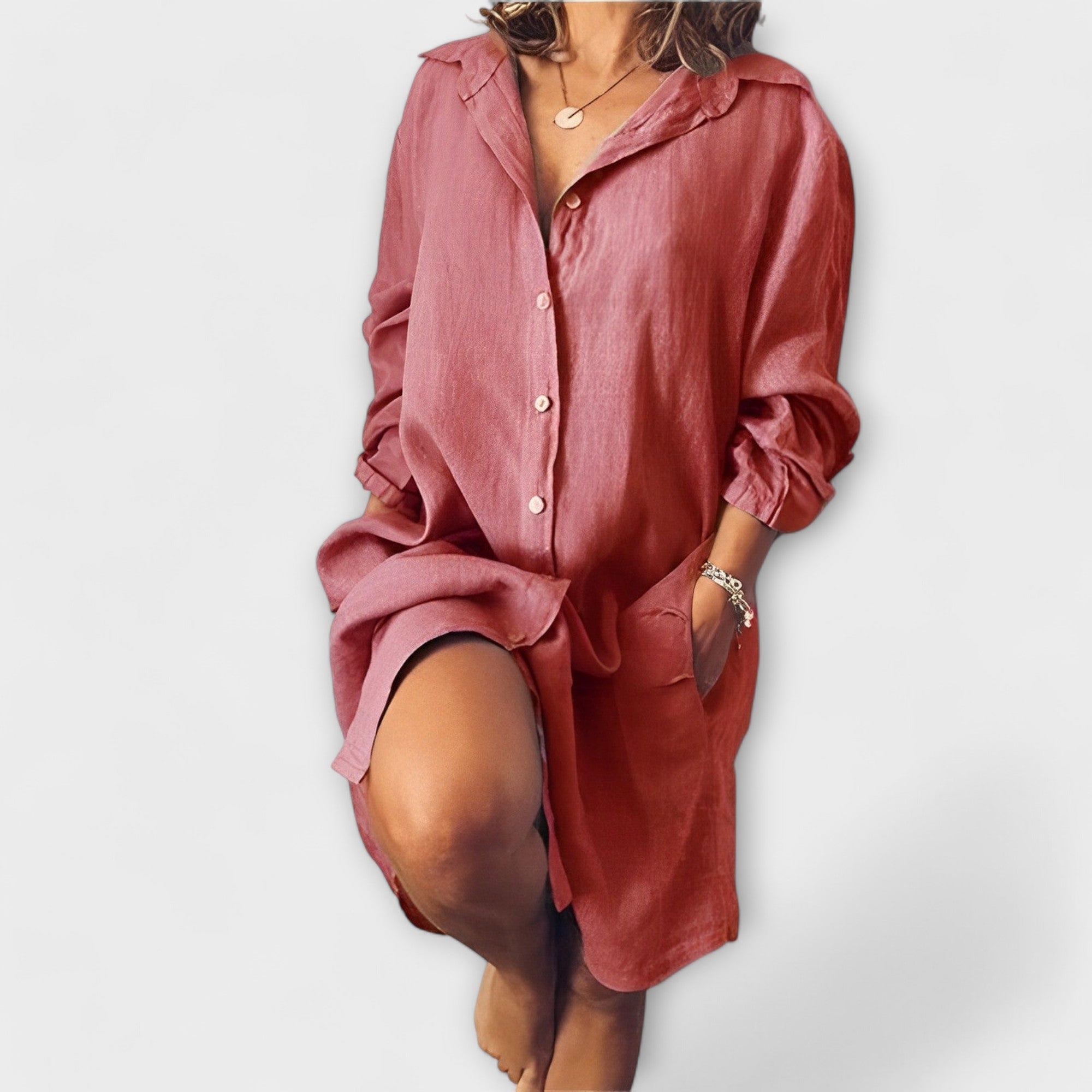 Clara™ | Blusa casual de lino