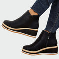 Botines de cuero ortopédicos
