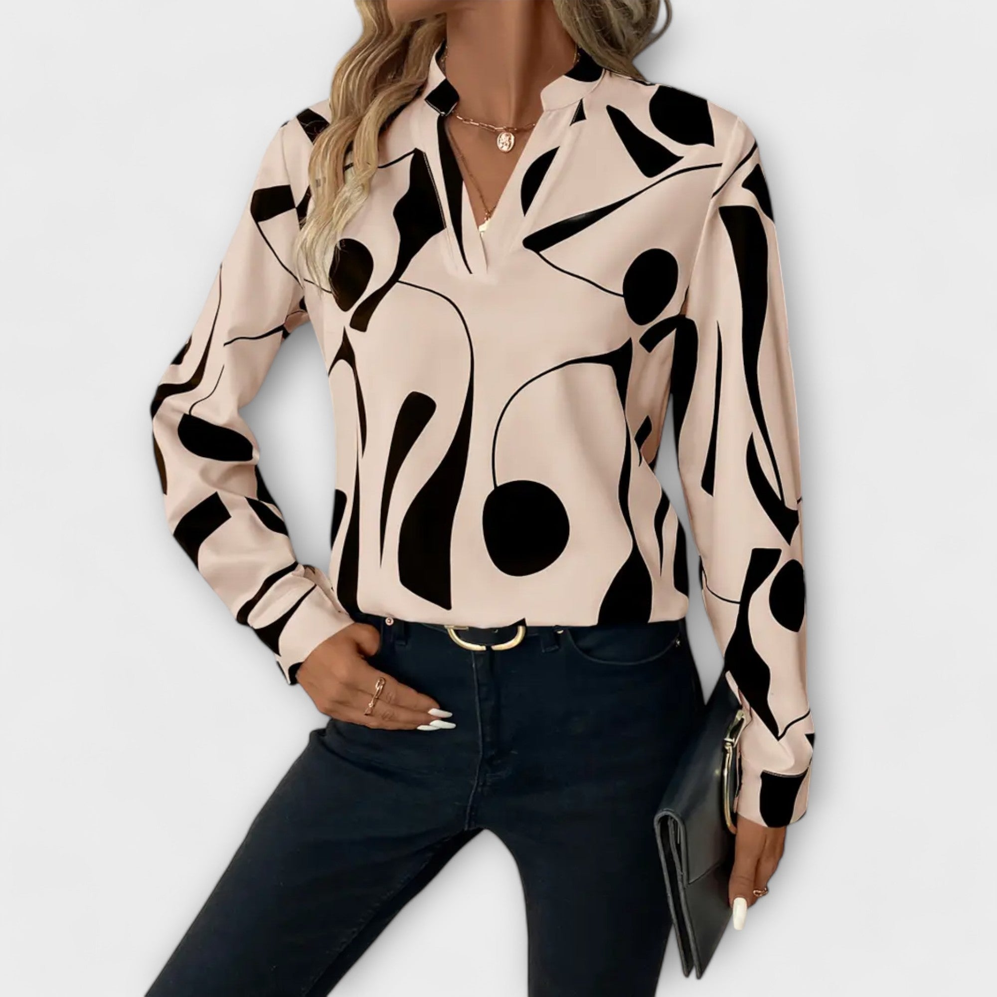 Katherine™ | Blusa elegante de manga larga con escote en V
