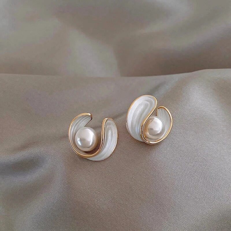 Ópalo | Aretes Blancos Exclusivos