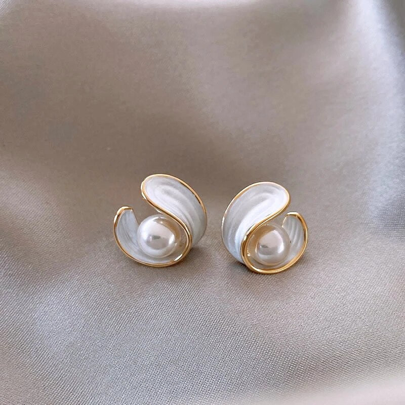 Ópalo | Aretes Blancos Exclusivos