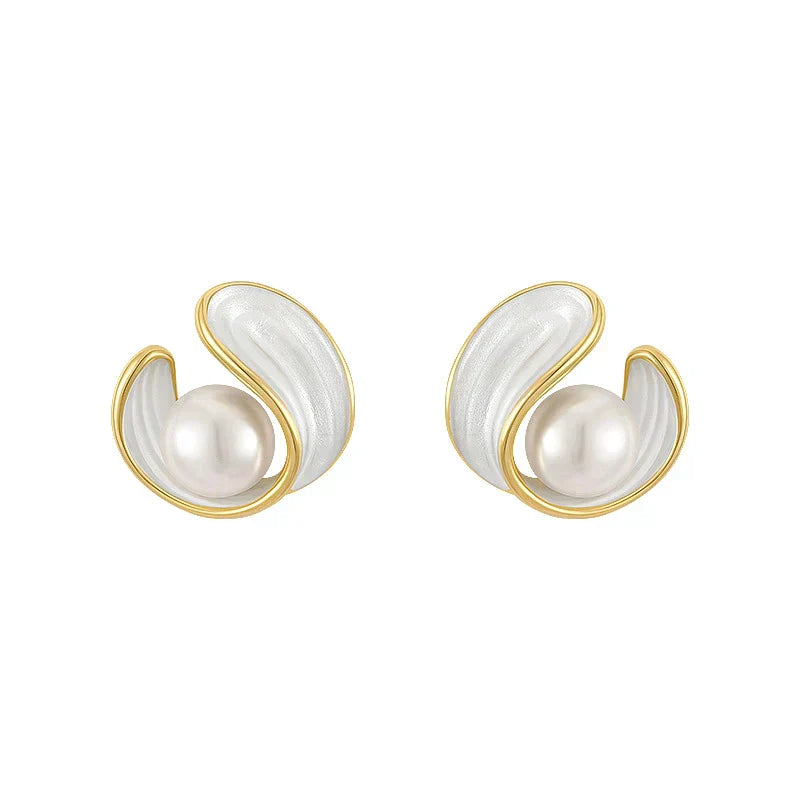 Ópalo | Aretes Blancos Exclusivos