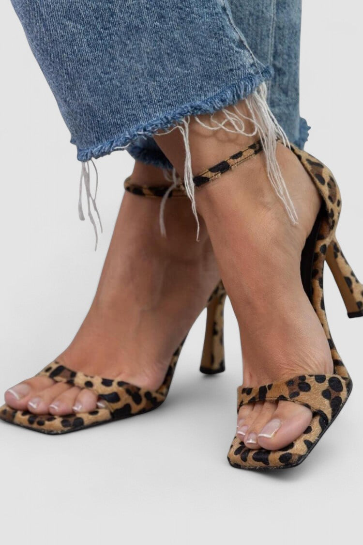 Giulia™ | Sandalias de tacón alto con estampado de leopardo