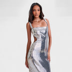 Vestido de gala Sparkle Silver™ | Edición de noche
