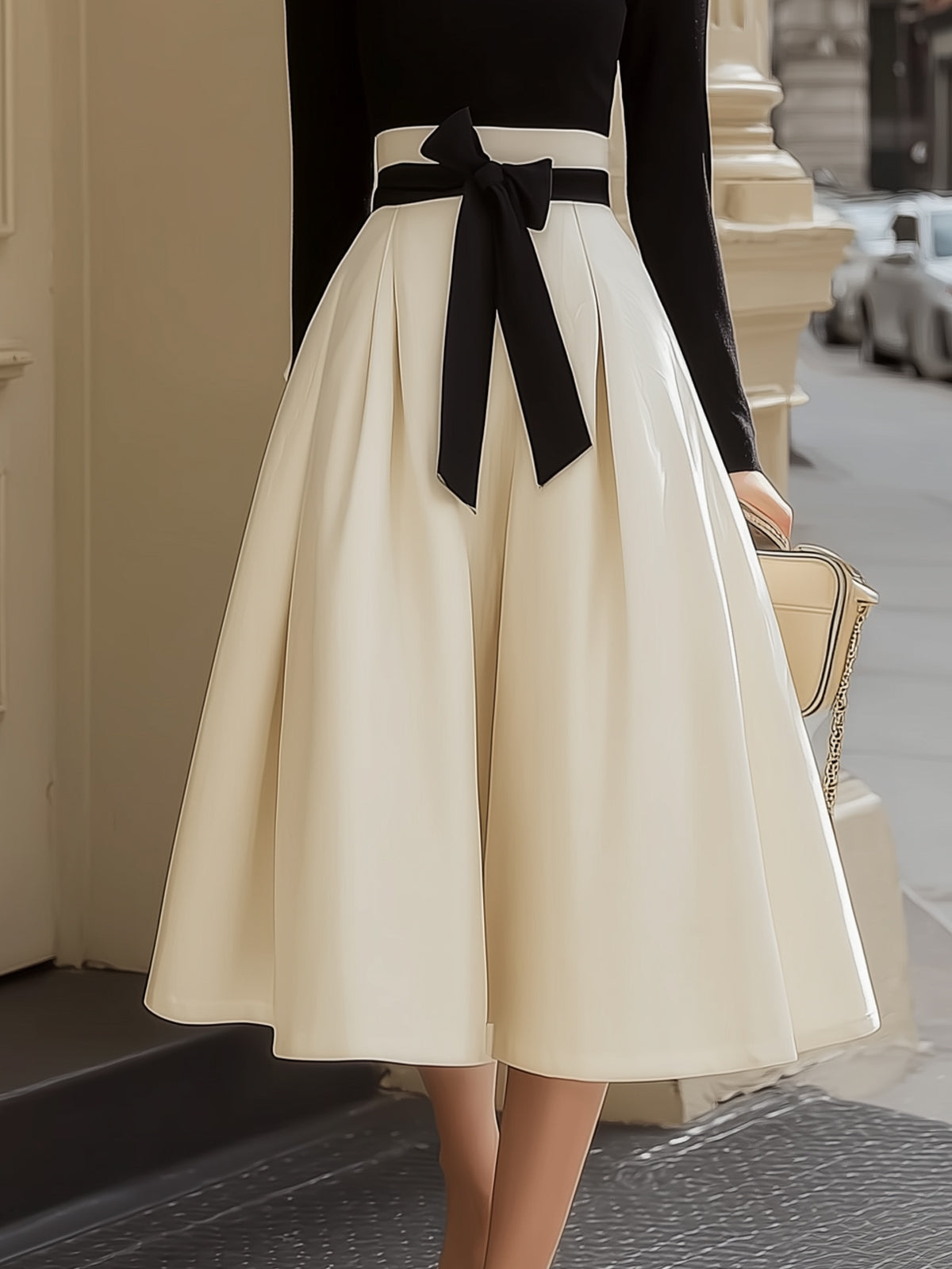 CLÁSICA™ | Conjunto Elegante con Top Ajustado y Falda Plisada