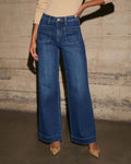 Carlota™ | Jeans de Cintura Alta Pierna Ancha