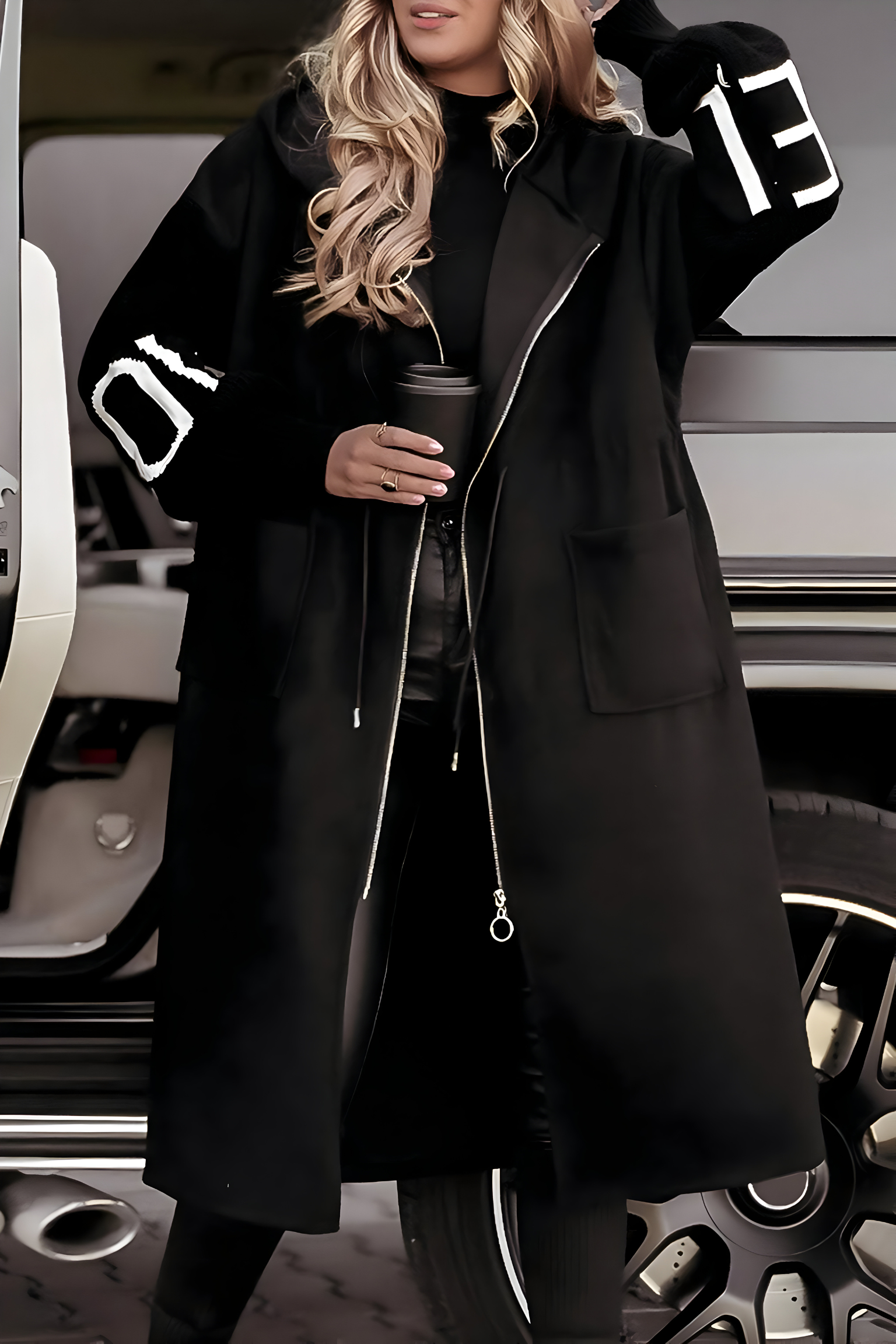 Rosa™ | Abrigo-cardigan elegante con capucha