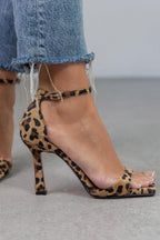 Giulia™ | Sandalias de tacón alto con estampado de leopardo