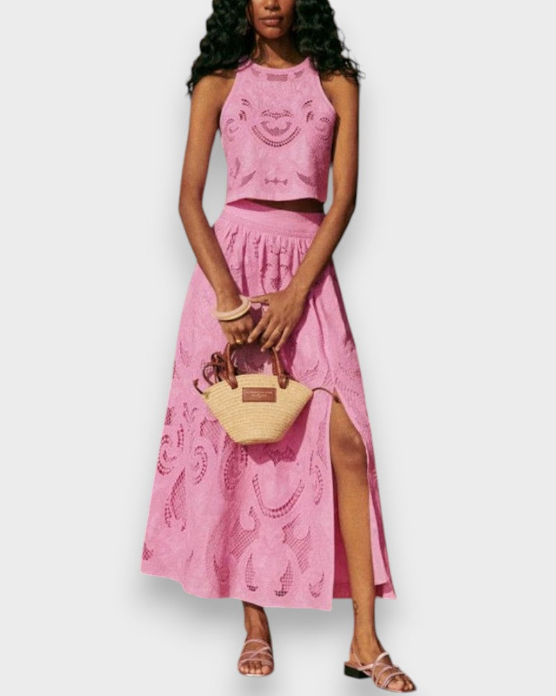 Moise™ | Conjunto Rosa de Encaje
