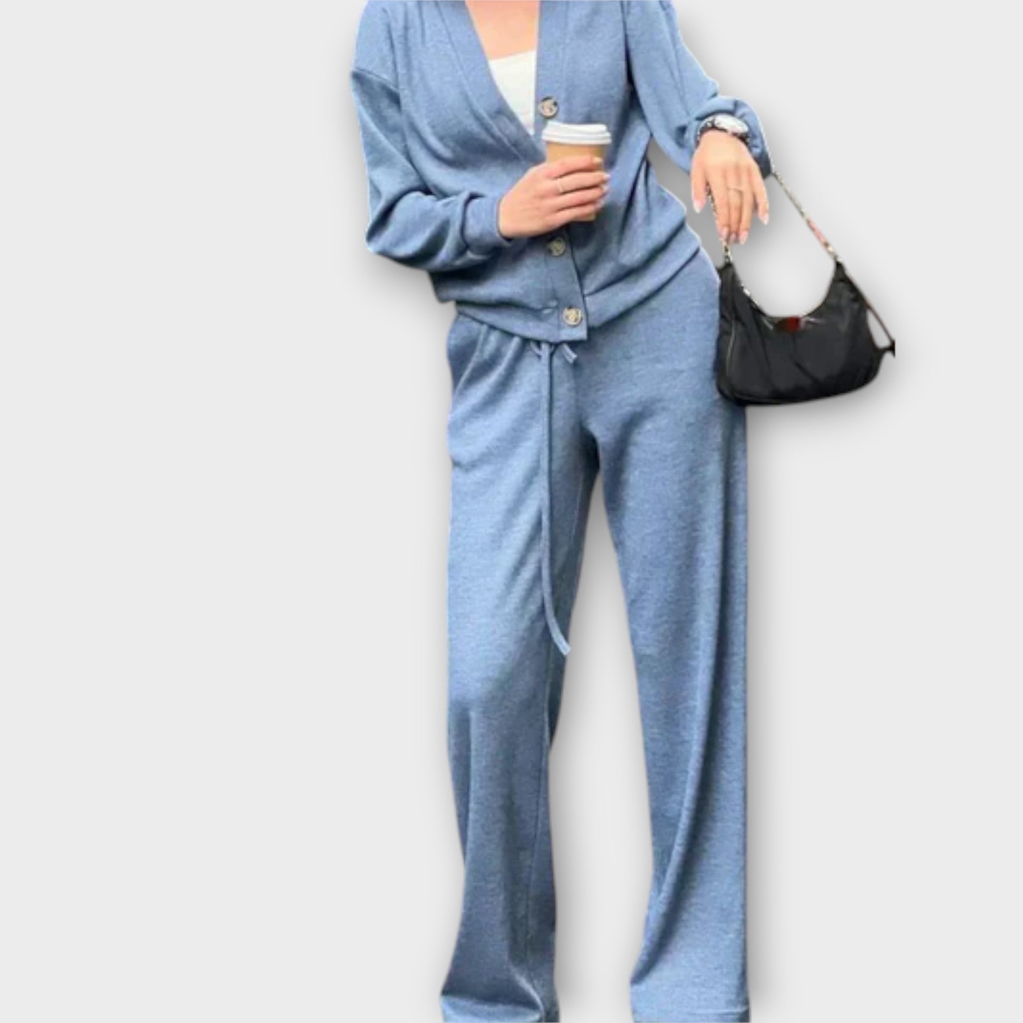 Chantal™ | Conjunto de chaqueta de punto y pantalones