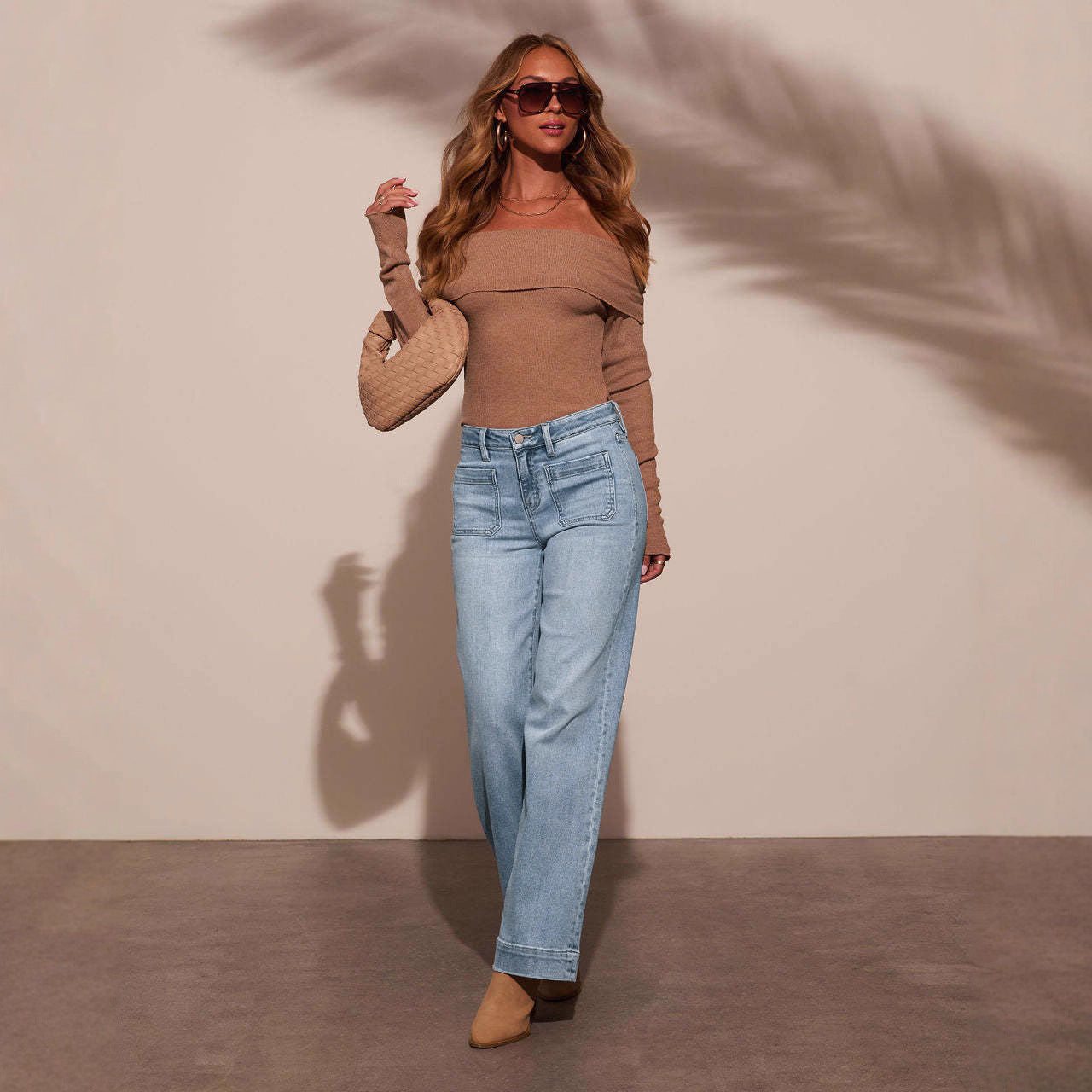 Carlota™ | Jeans de Cintura Alta Pierna Ancha
