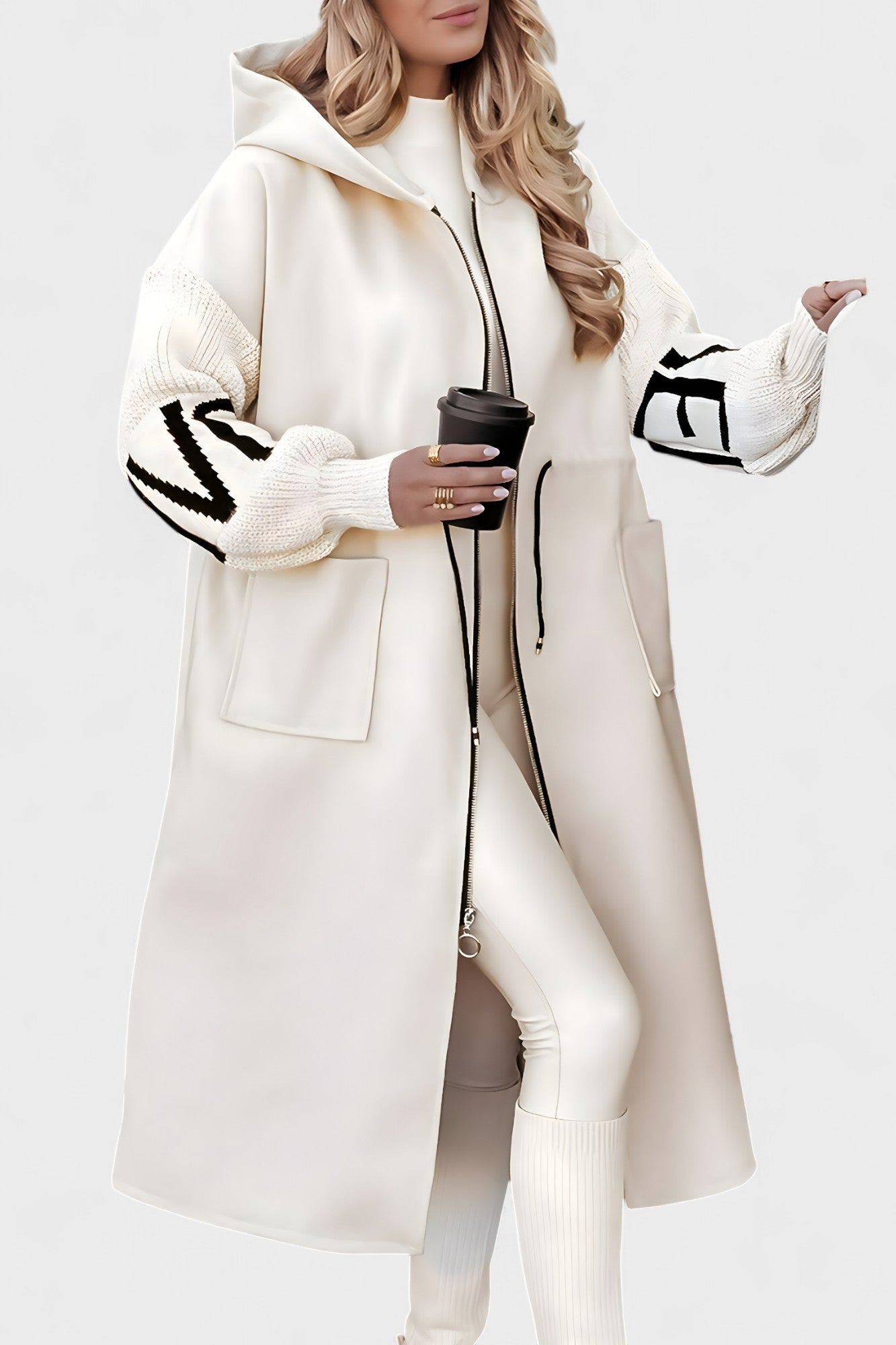 Rosa™ | Abrigo-cardigan elegante con capucha