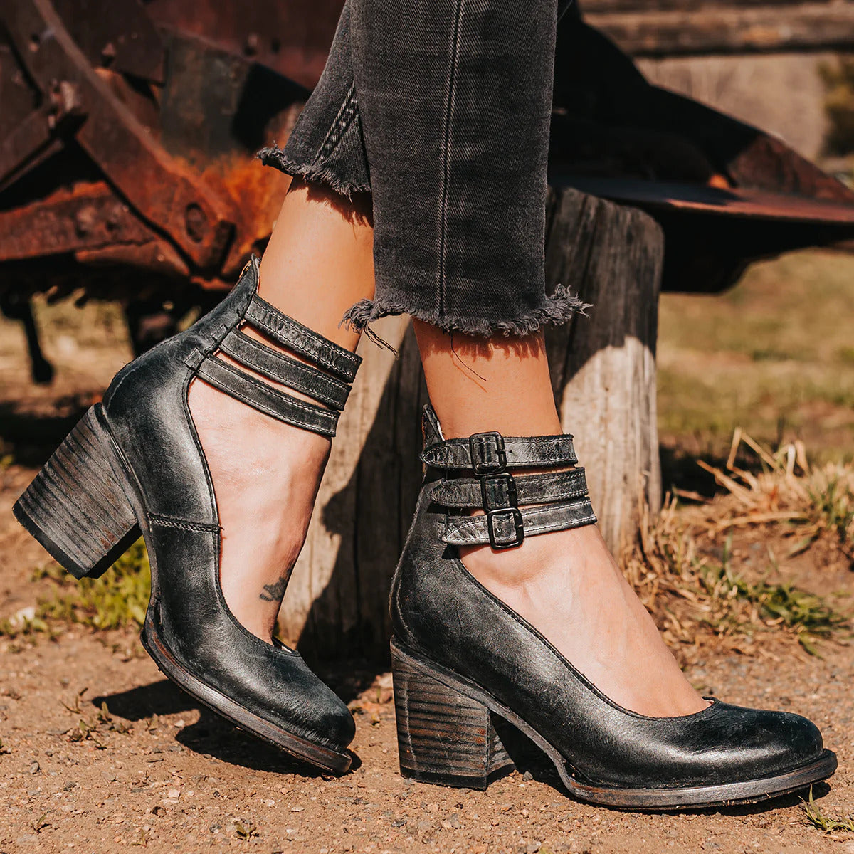 Ginevra™ | Zapatos de tacón alto con tiras múltiples y suela gruesa