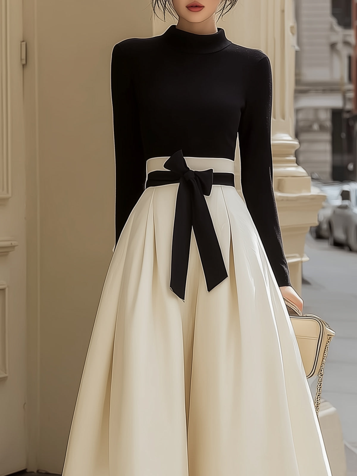 CLÁSICA™ | Conjunto Elegante con Top Ajustado y Falda Plisada