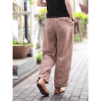 Raquel™ | Pantalones Sueltos de Algodón-Lino