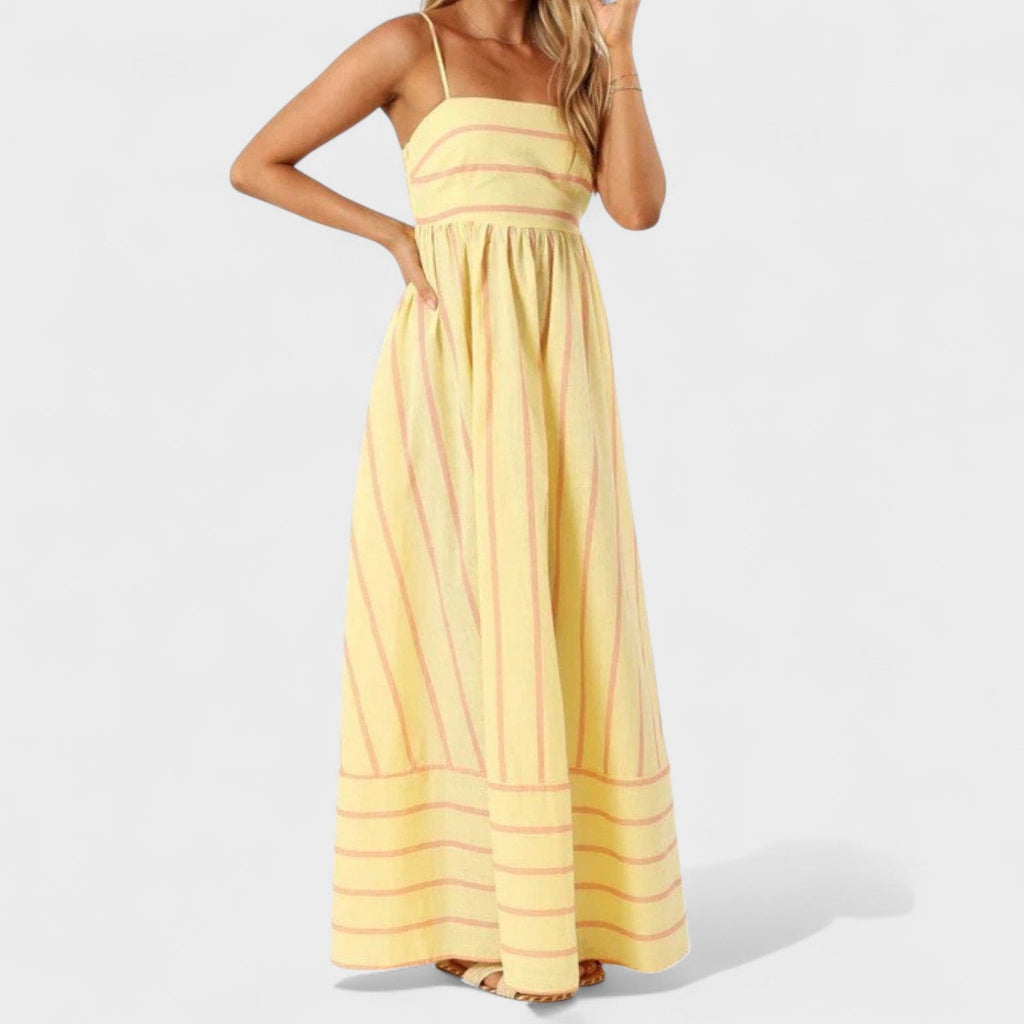 Isabel™ | Vestido largo a rayas