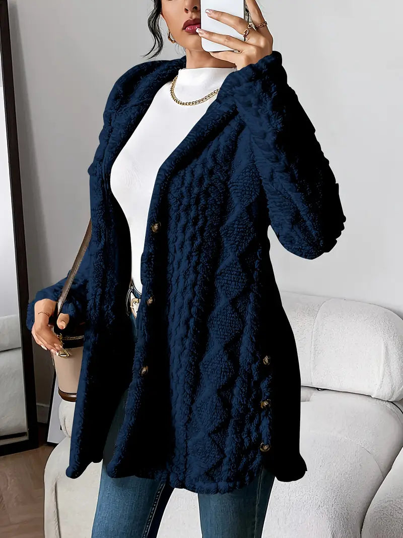 Sarahi™ | Abrigo con capucha de felpa