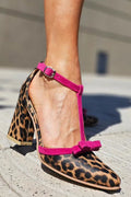 Leontina™ | Sandalias verdes con patrón de leopardo y detalle colorido