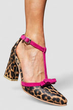 Leontina™ | Sandalias verdes con patrón de leopardo y detalle colorido