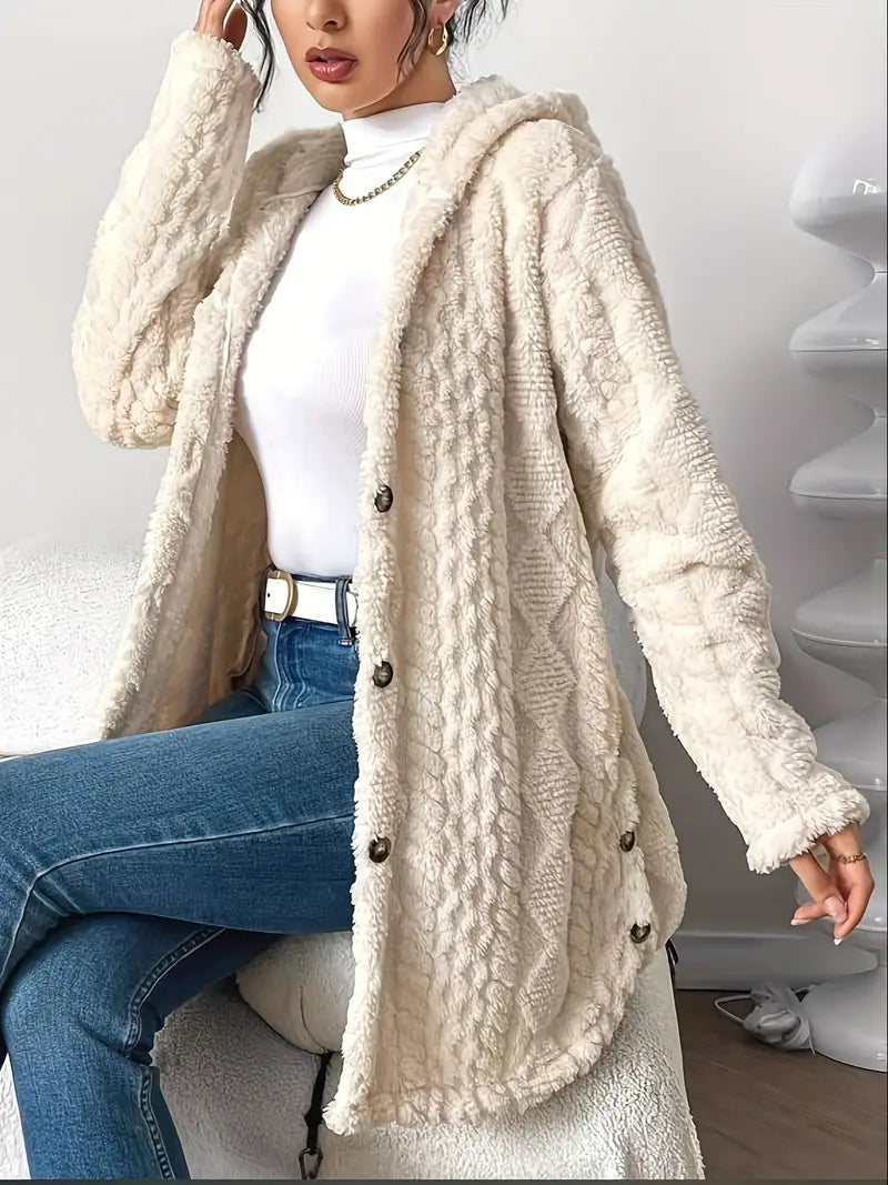 Sarahi™ | Abrigo con capucha de felpa