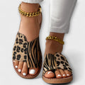 Tareyja™ | Sandalias bicolores con estampado de leopardo