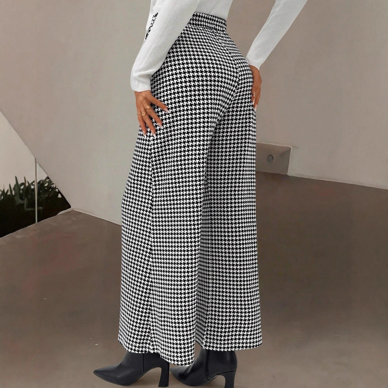 Houndstooth™ | Pantalones de Pata de Gallo Elegantes