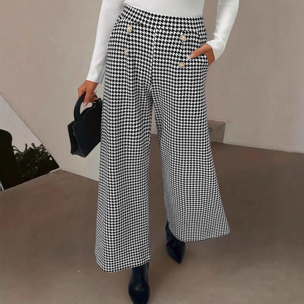 Houndstooth™ | Pantalones de Pata de Gallo Elegantes