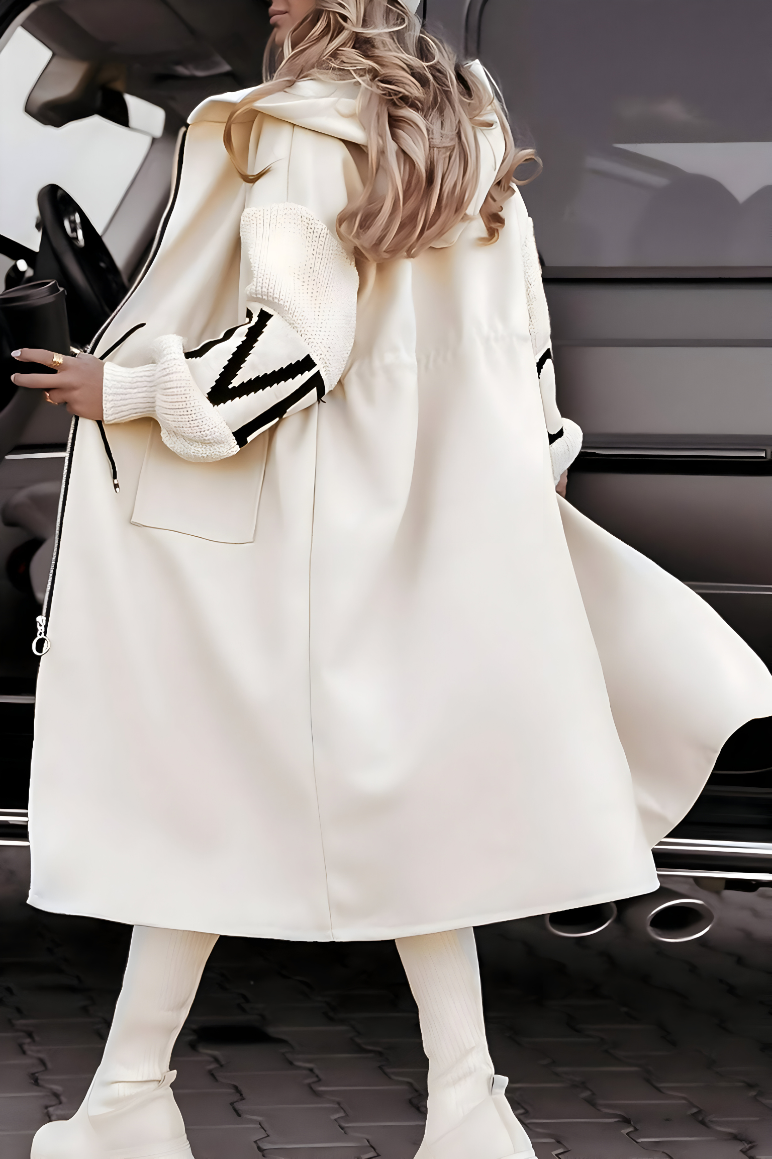 Rosa™ | Abrigo-cardigan elegante con capucha
