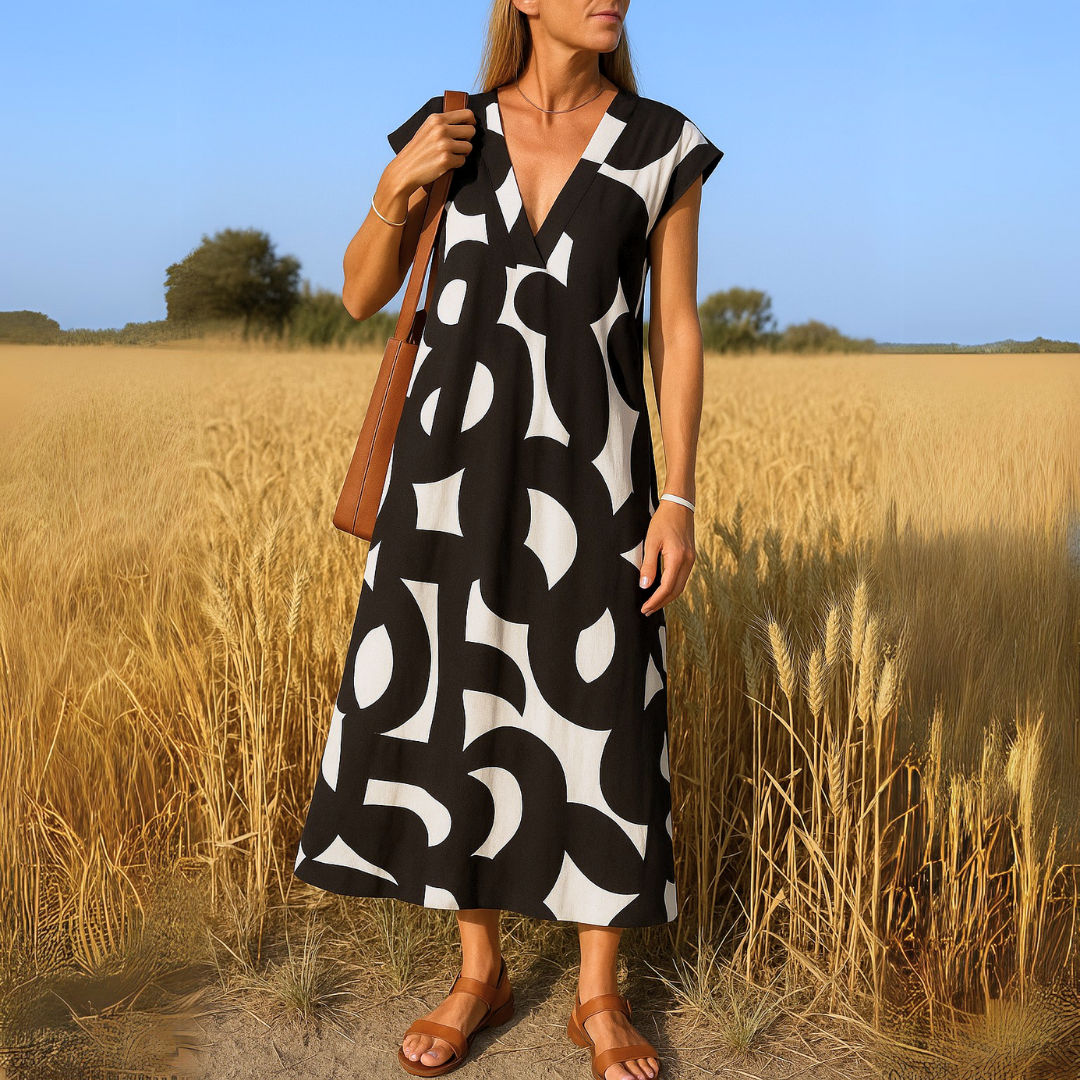 Magda™ | Vestido fluido con escote en V