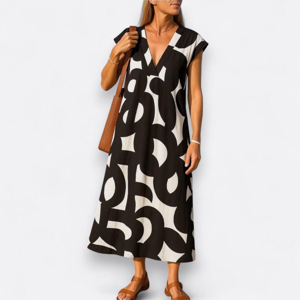 Magda™ | Vestido fluido con escote en V