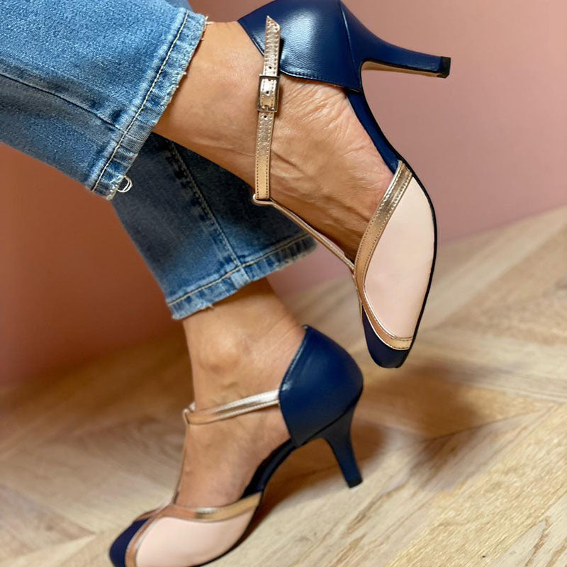 Alessia™ | Zapatillas de tira en T coloridas y cómodas con puntera redonda