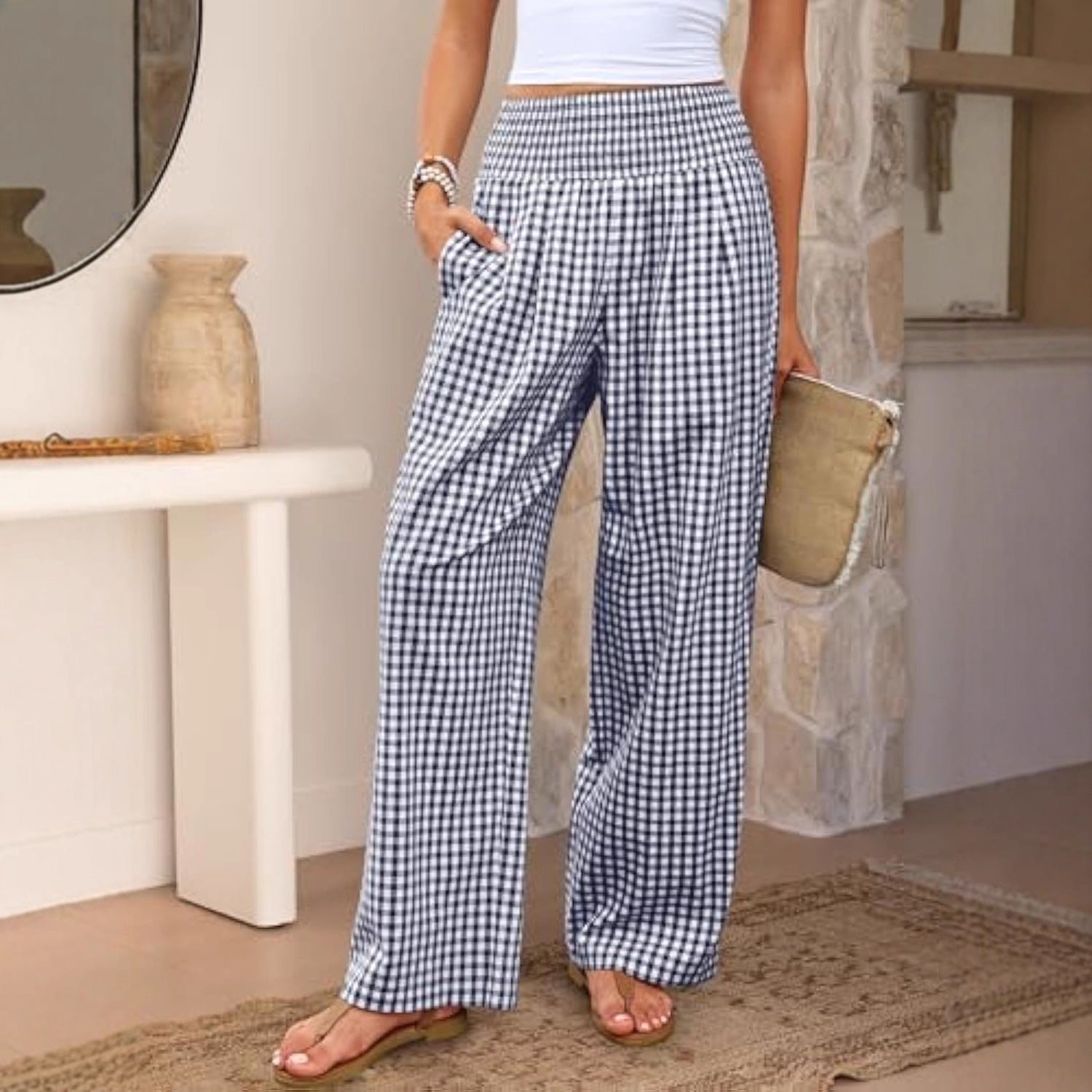 Plaid™ | Pantalones Largos Elegantes